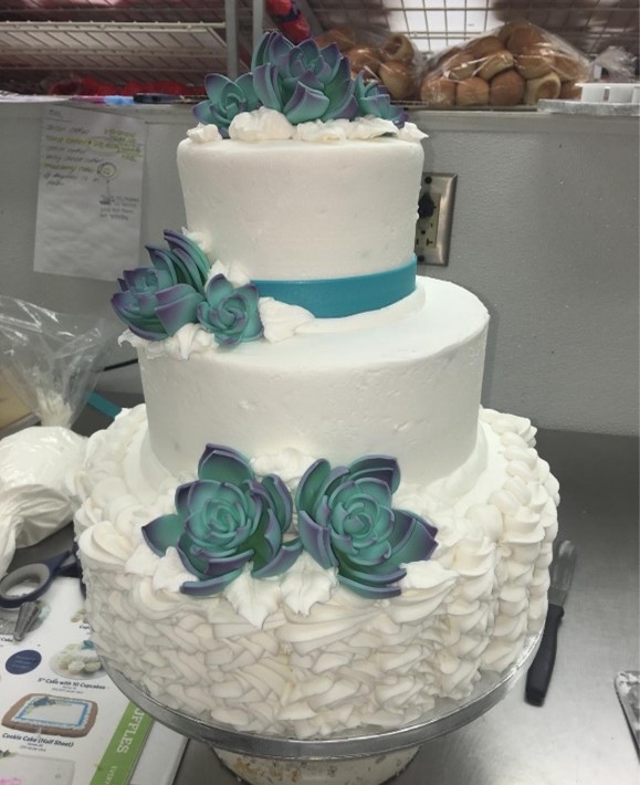 Picture of three tier white cake