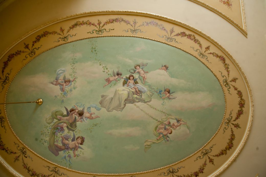 Bass Mansion ceiling mural