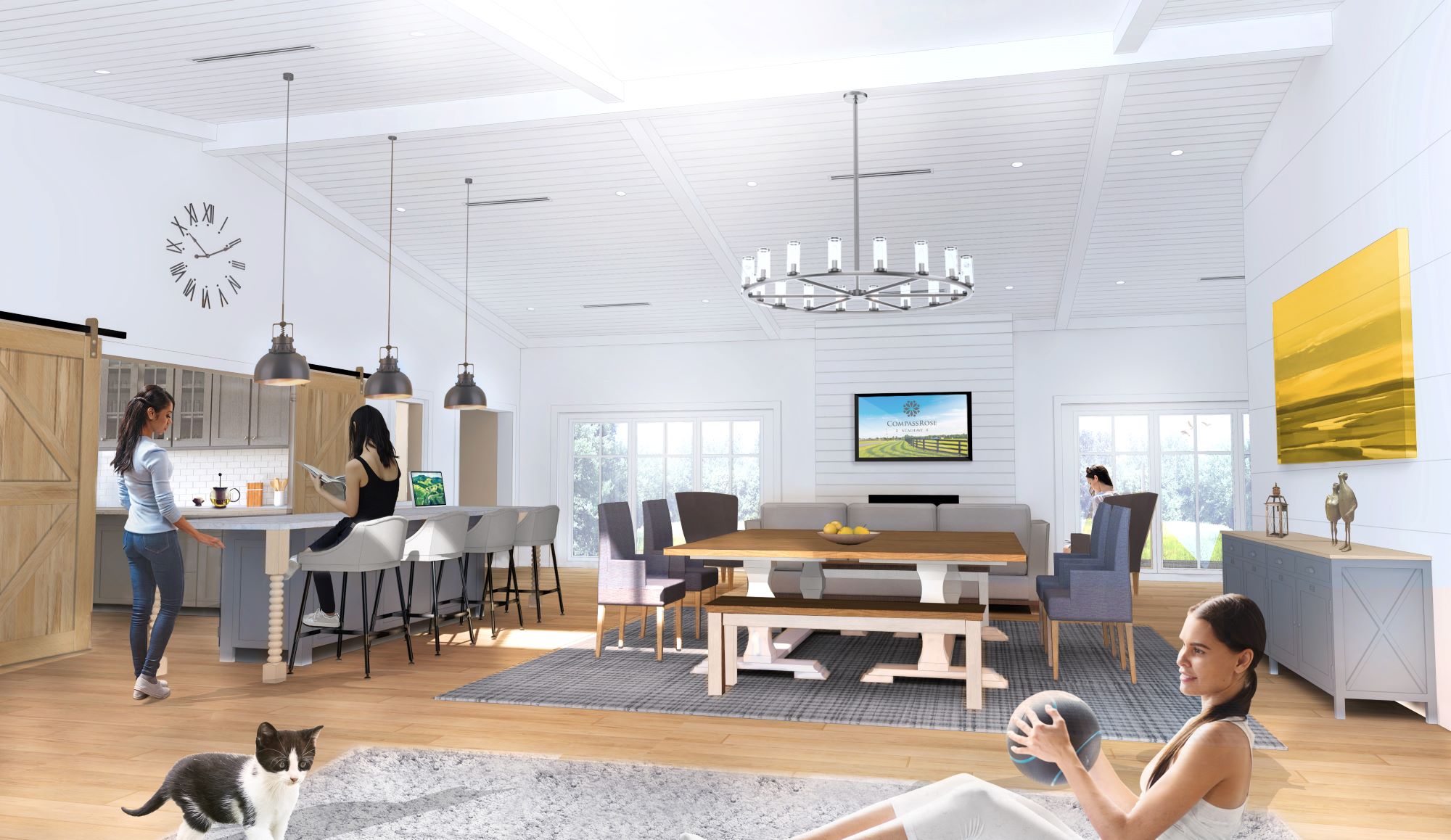 Compass Rose Academy household interior rendering