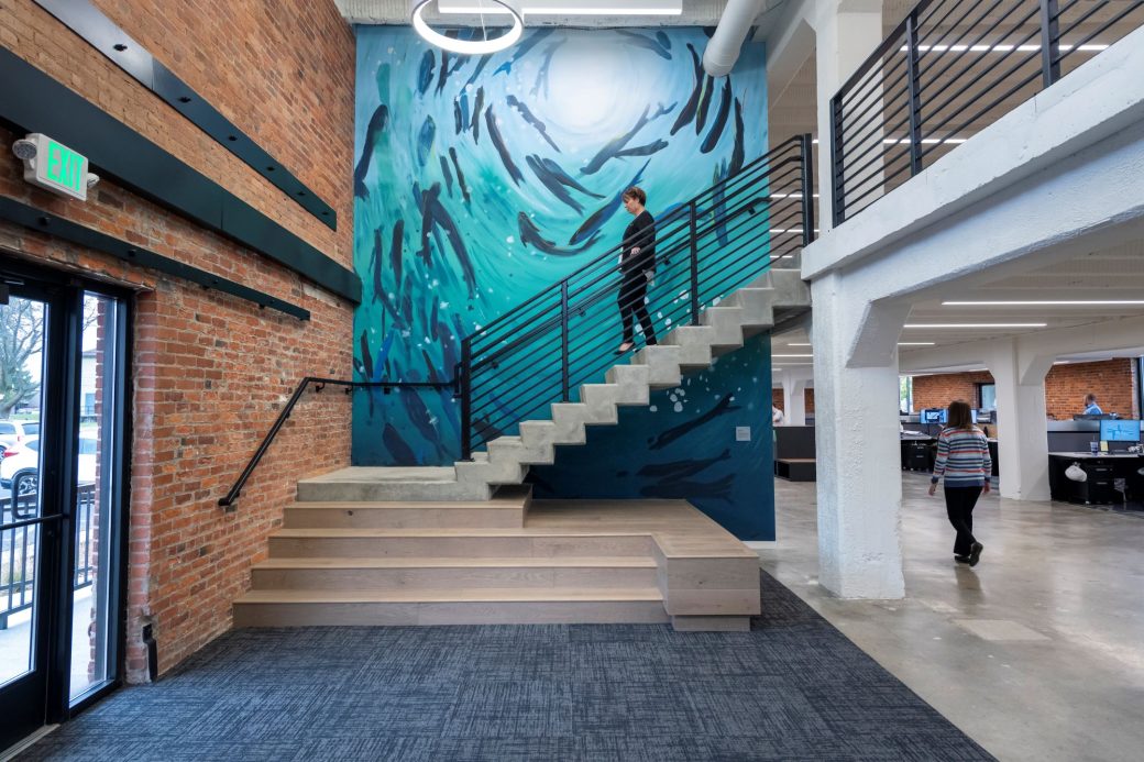 MKM architecture + design mural and stairway