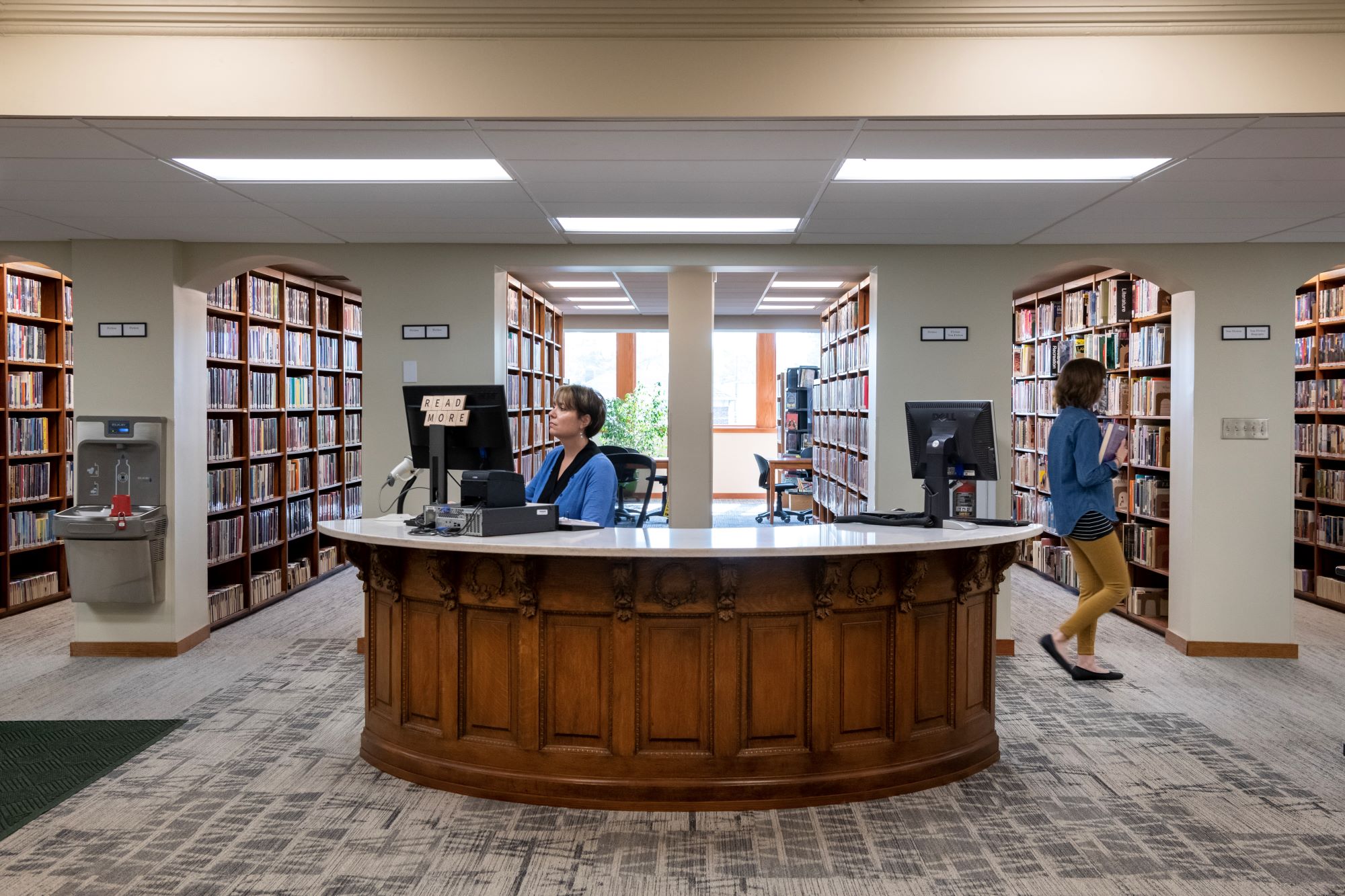 Hartford City Public Library First Floor Circulation Desk