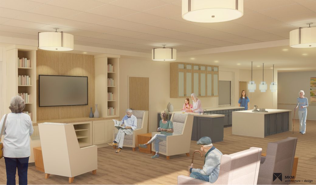 North Central Health Care Second Floor Living Room Render