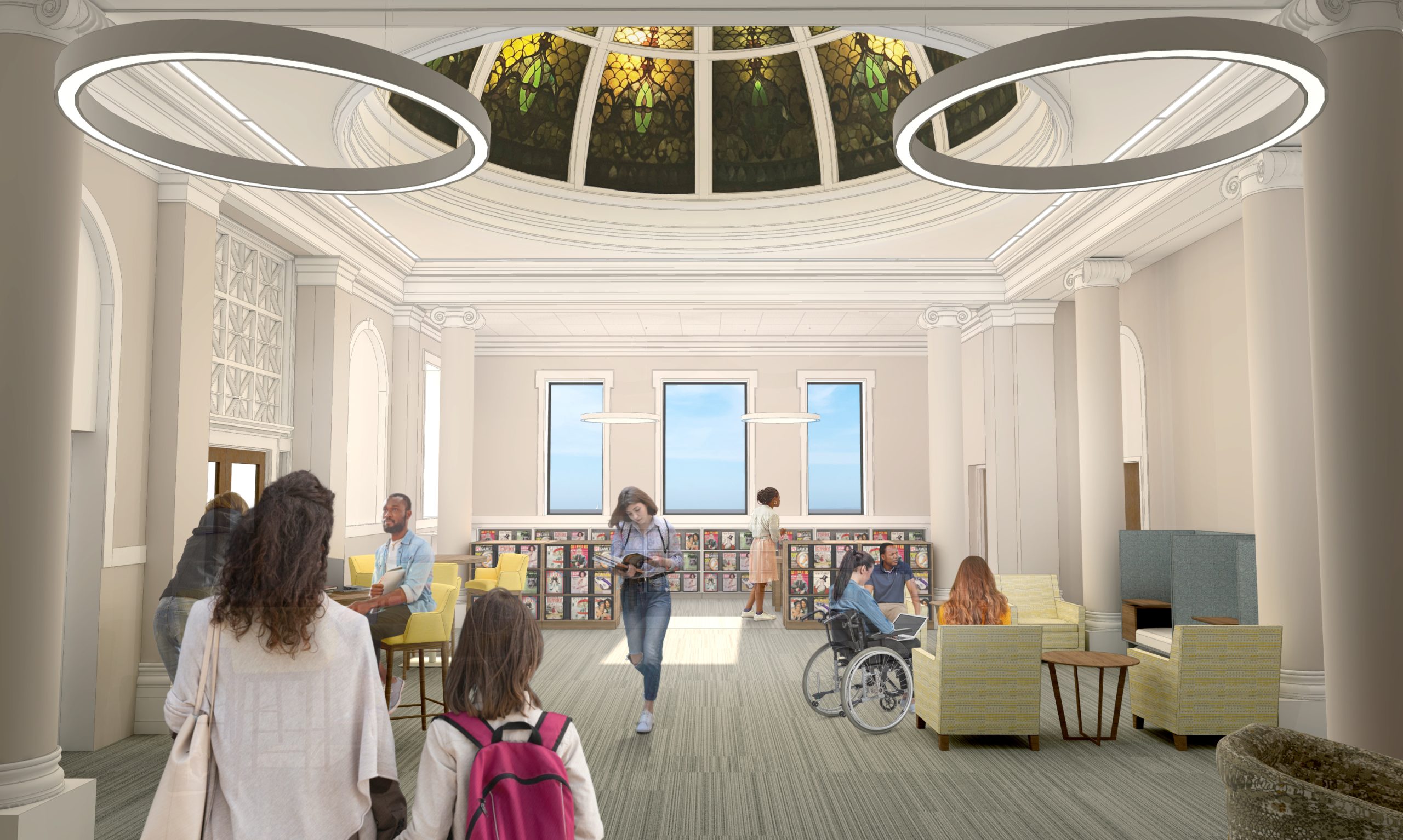 Wabash Carnegie Public Library Rotunda Rendering