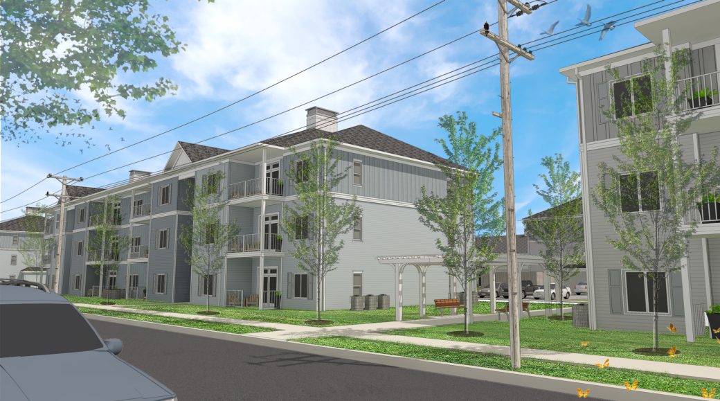 street view rendering of apartment buildings