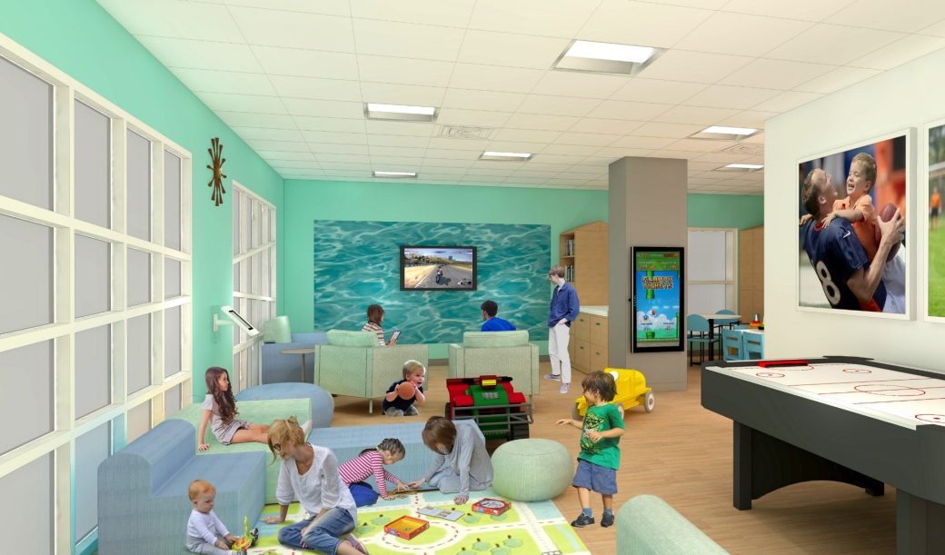 4th Floor Play Room Rendering at Peyton Manning Children's Hospital