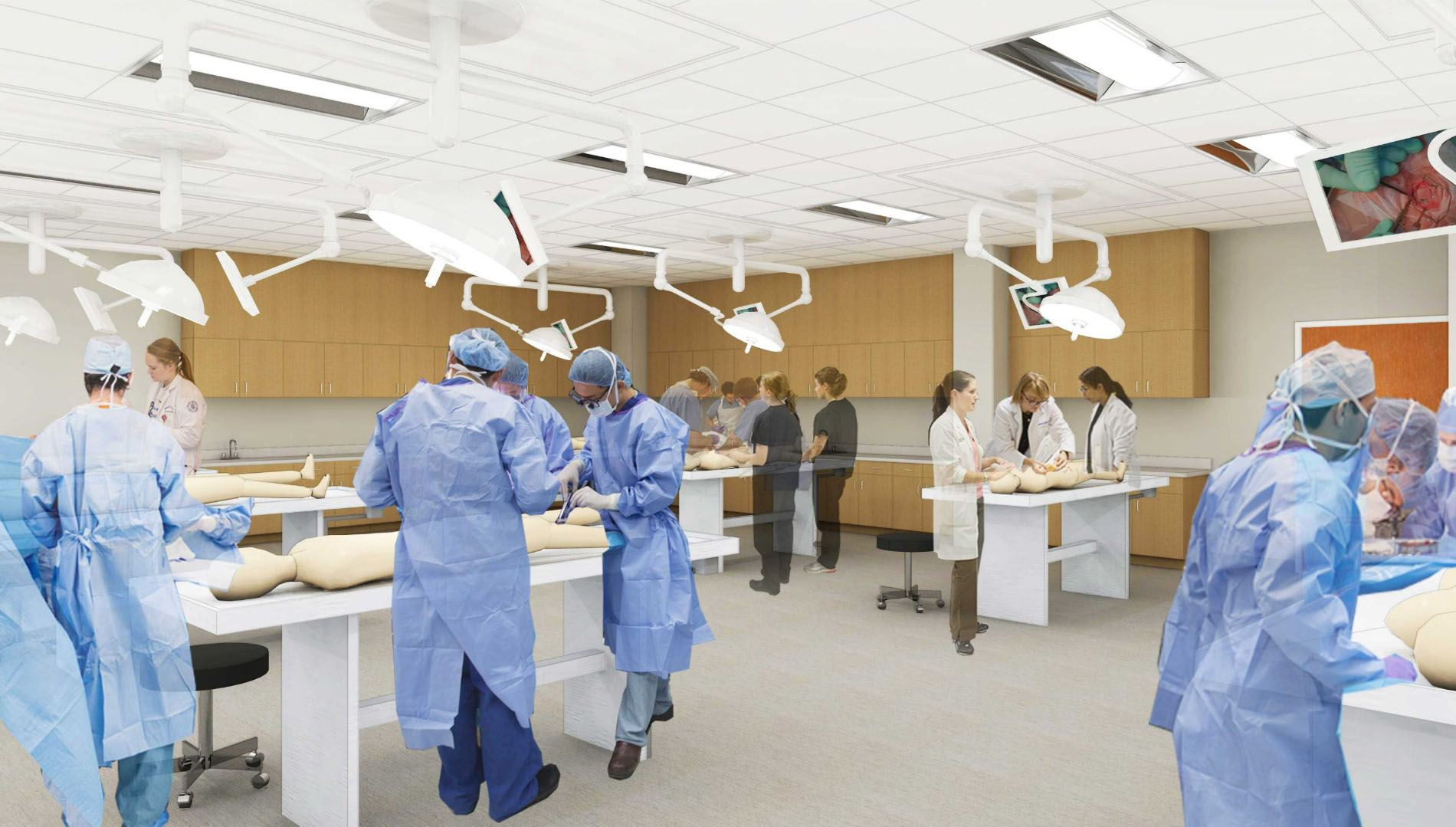 Ascension St. Vincent Simulation Center Skills Lab Rendering