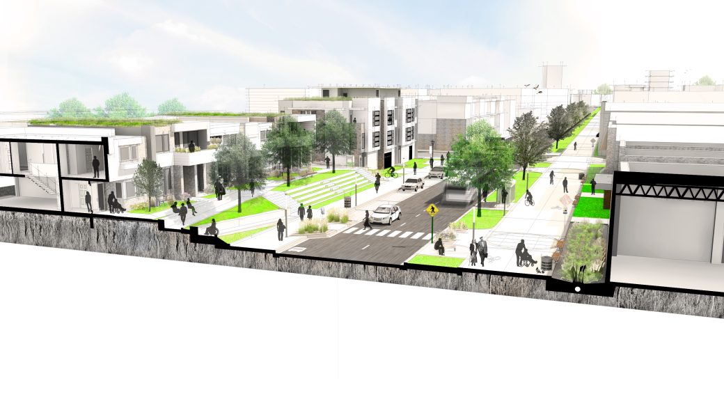 Bloomington Lifetime Community District Morton Street Section Rendering