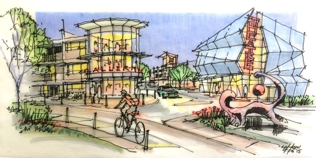 Bloomington Lifetime Community District Streetscape Sketch