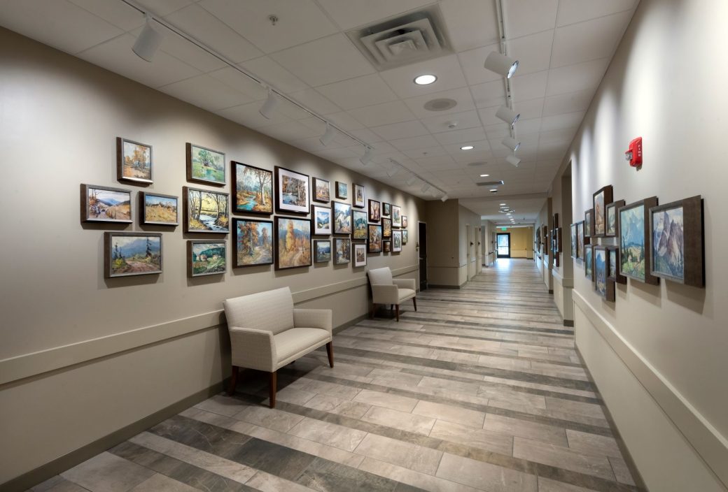 Byron Wellness Community Corridor with Bonsib Art Collection