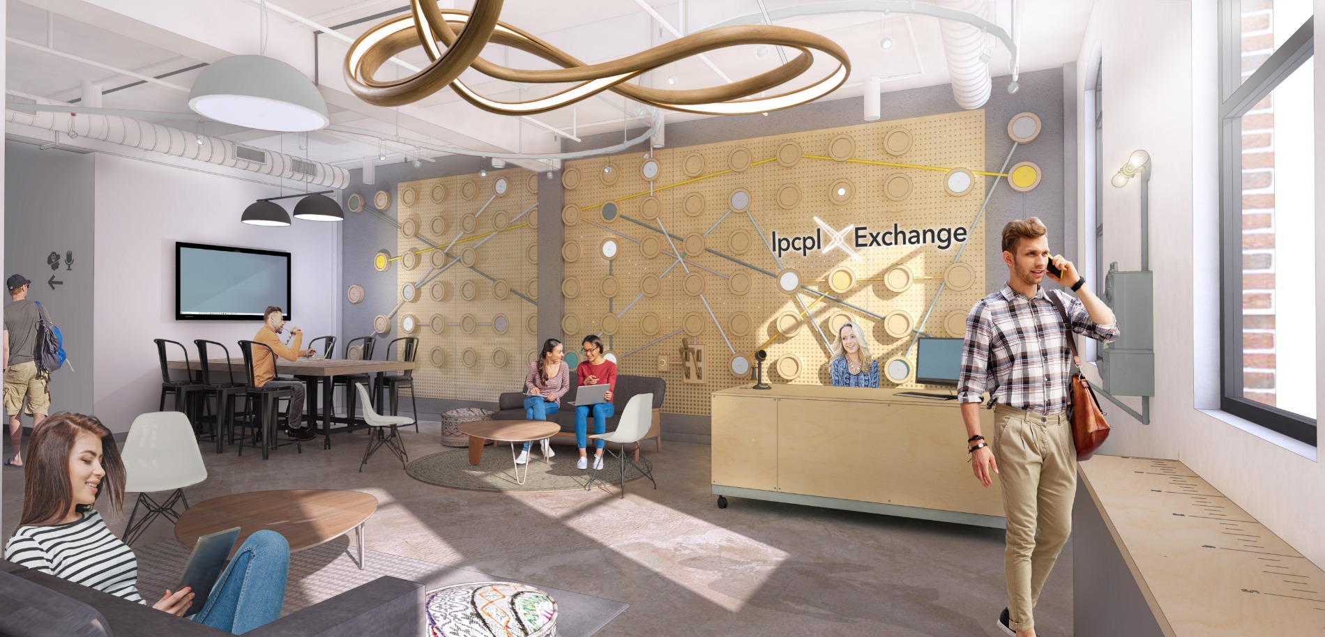 La Porte Exchange Feature Wall Rendering