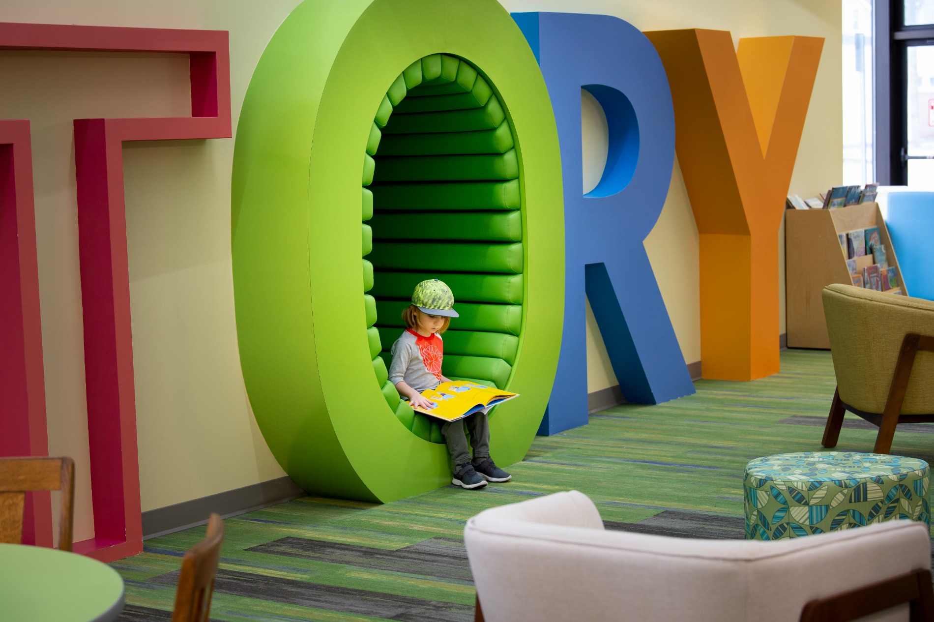 Huntington City-Township Public Library Children's Department Wall Seating