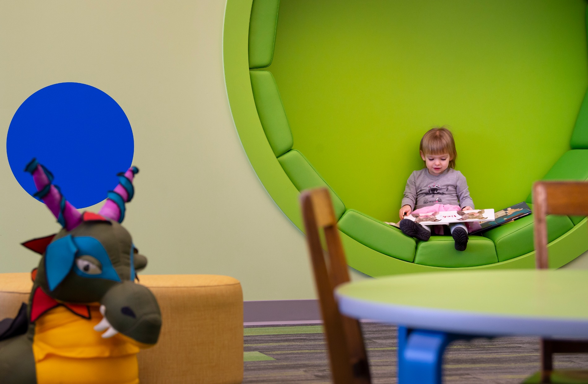 Huntington City-Township Public Library Children's Department Wall Seating 3