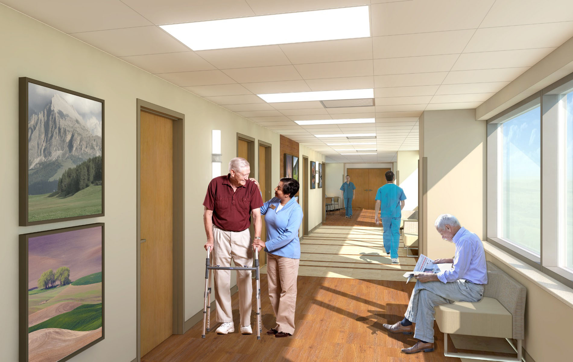 Lutheran Hospital Public Corridor Renovation 3rd Floor Corridor