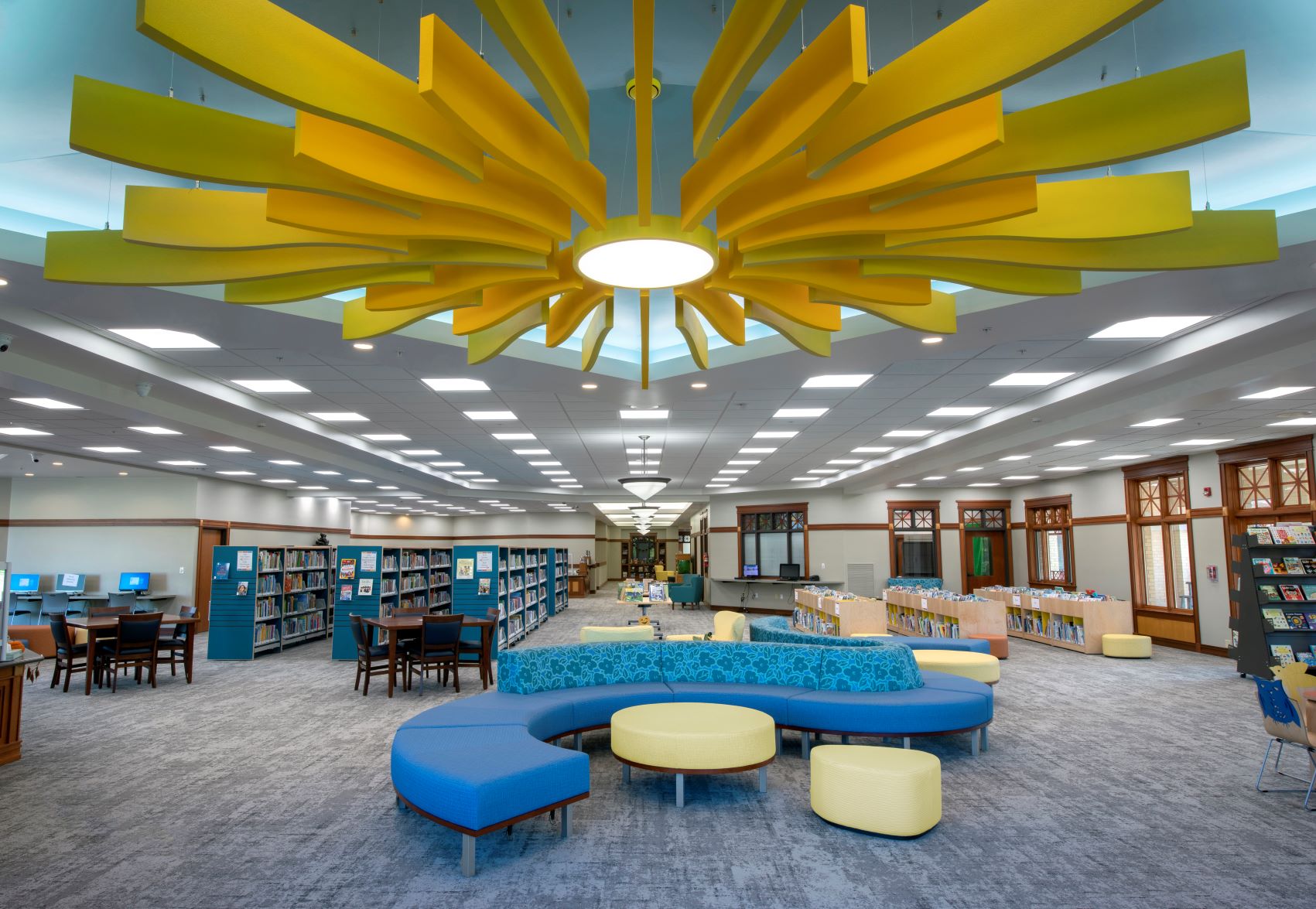 New Carlisle-Olive Township Public Library with Ceiling Detail 1