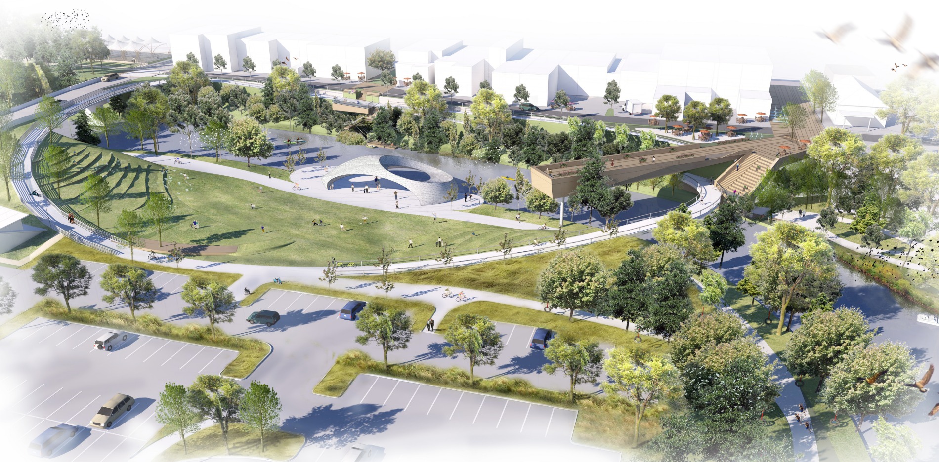 North Manchester Comprehensive Plan aerial rendering