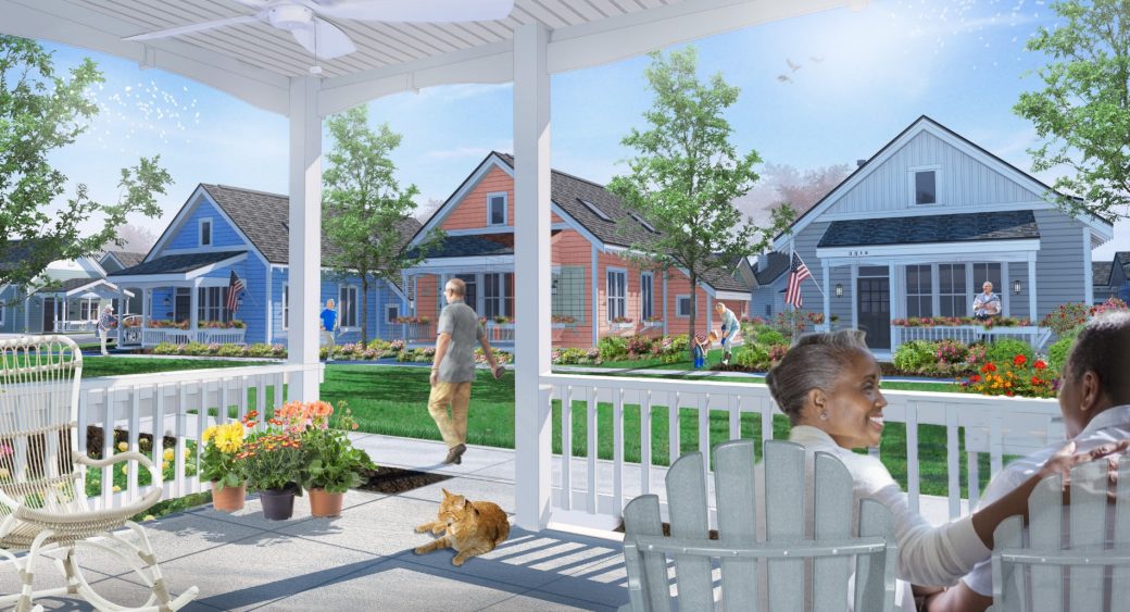 Piper Trail Porch Neighborhood Rendering