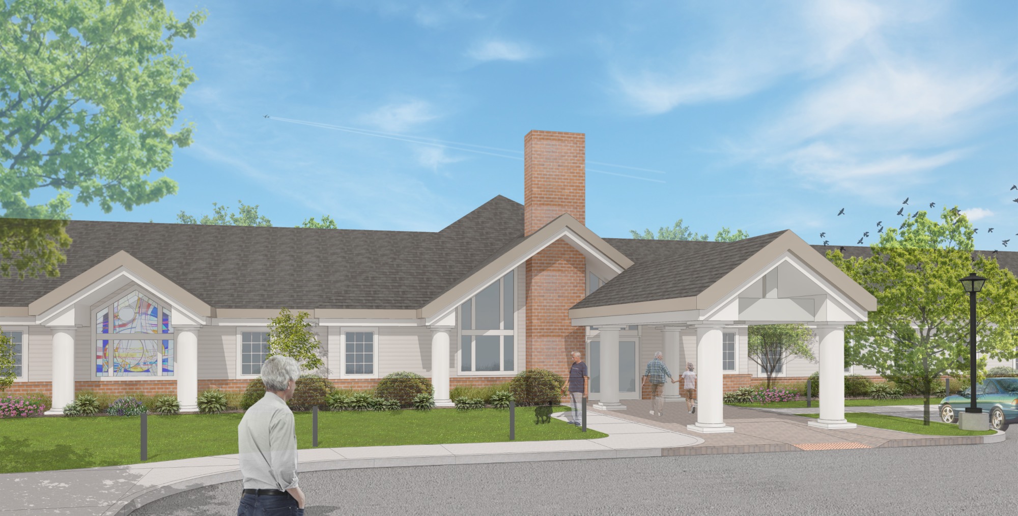 Stillwater Hospice Exterior Rendering 1 Entry