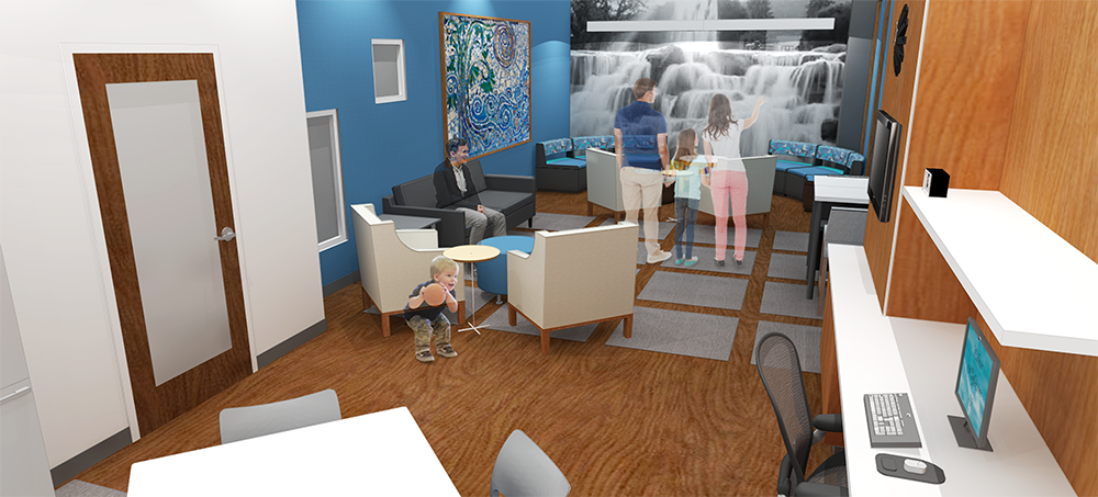 Third Floor Interior Rendering at Peyton Manning Children's Hospital