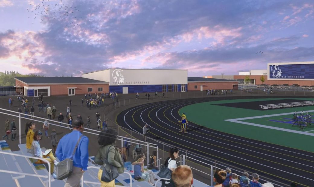 Homestead High School Stadium and Track Rendering
