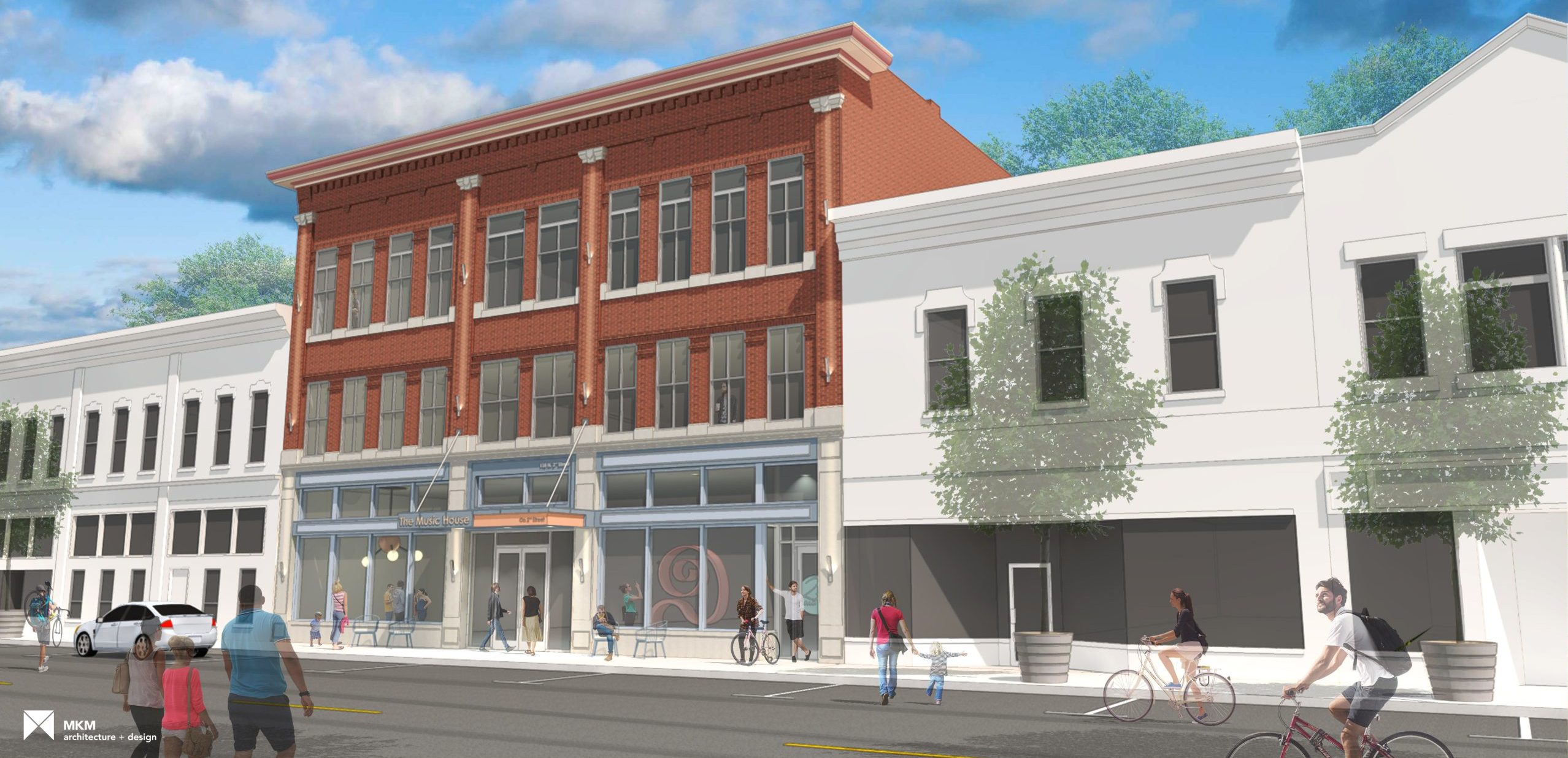 Front facade of 2nd Street lofts