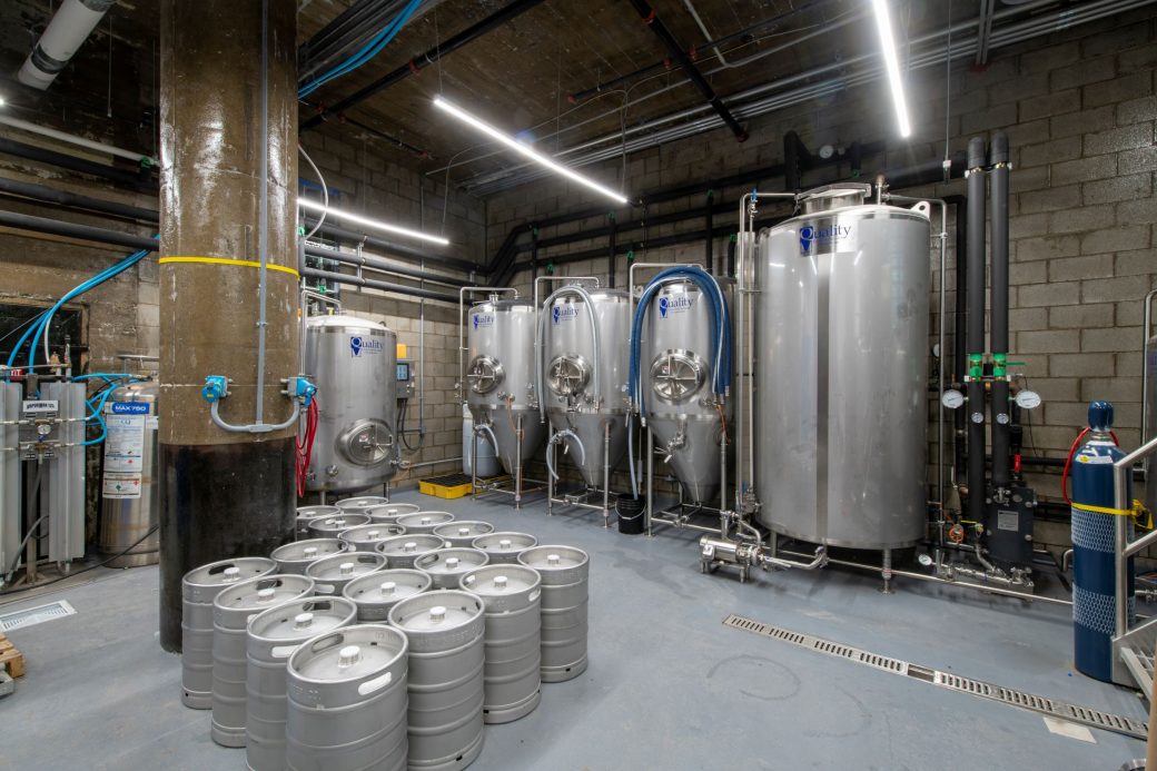 brewery and kegs