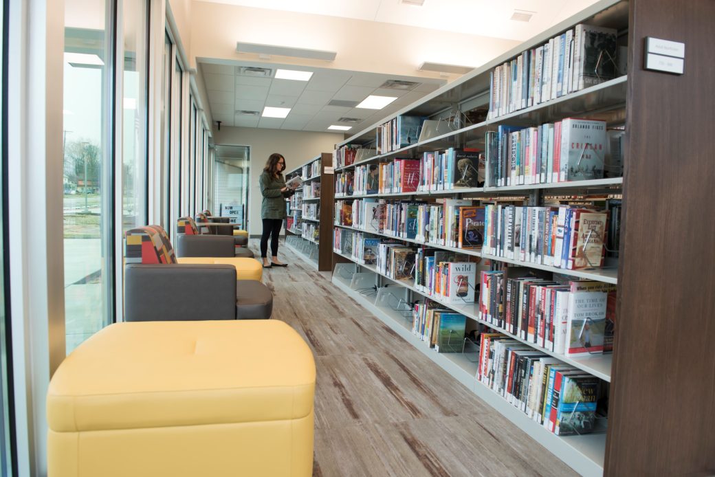 La Porte Library Rolling Prairie Branch Shelves