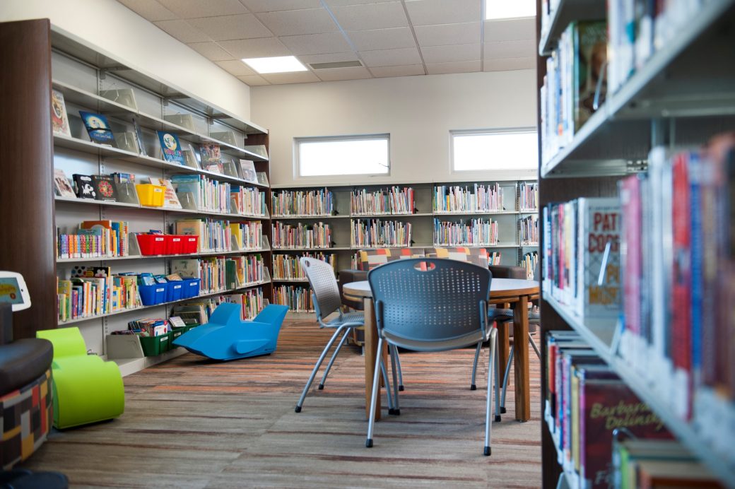 La Porte Library Union Mills Branch Shelves