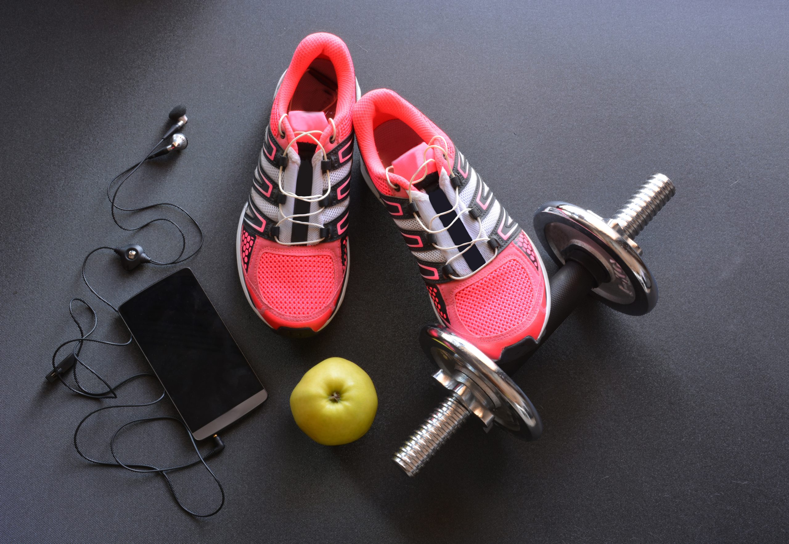 sneakers, clothing for fitness