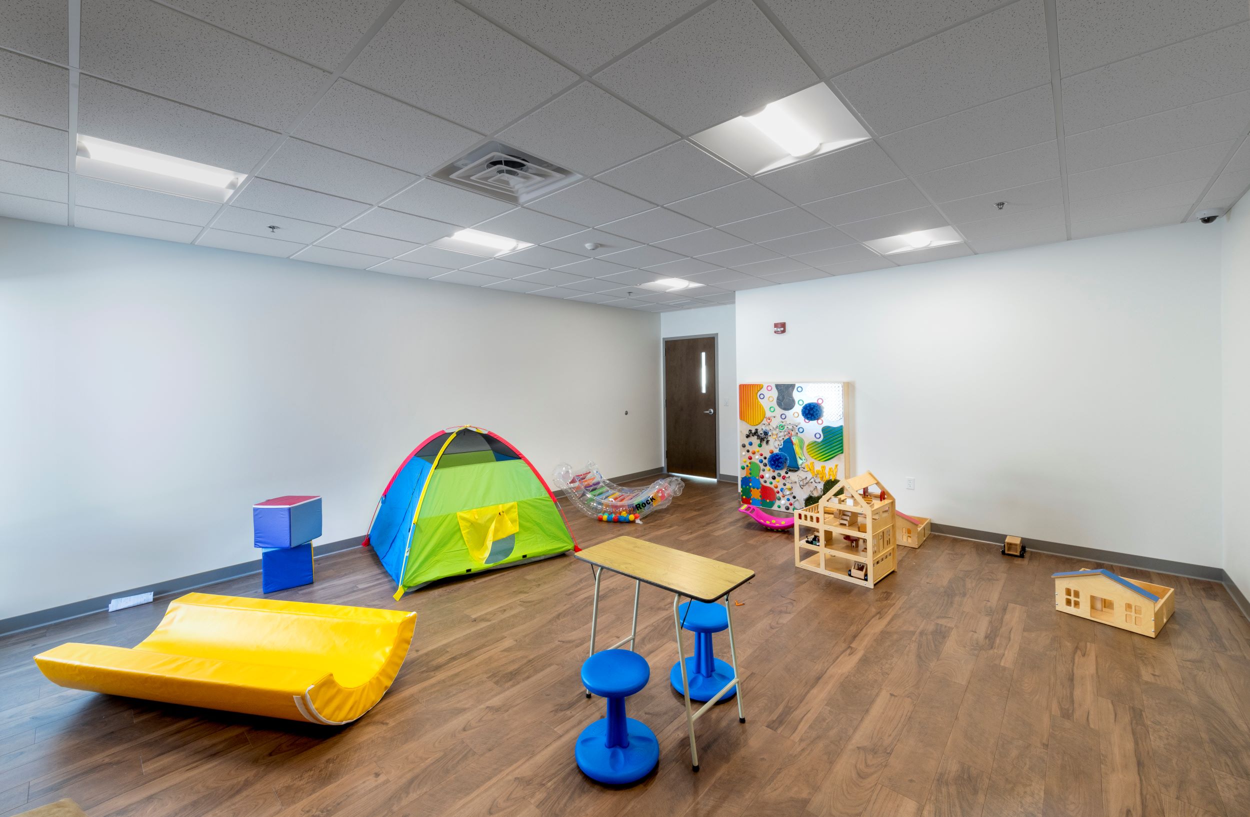 room with toys and sensory play objects