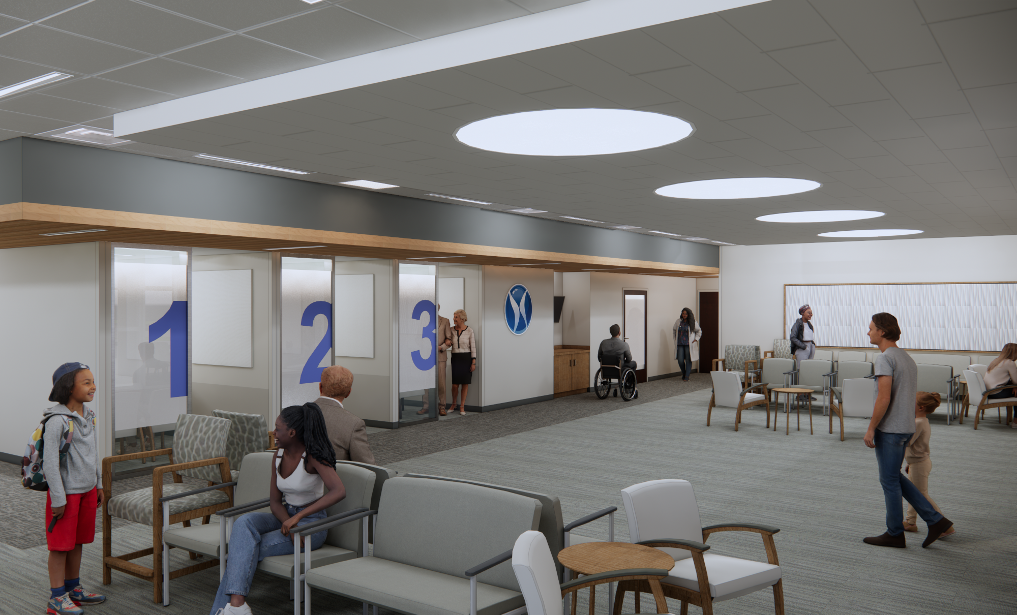 interior rendering of clinic