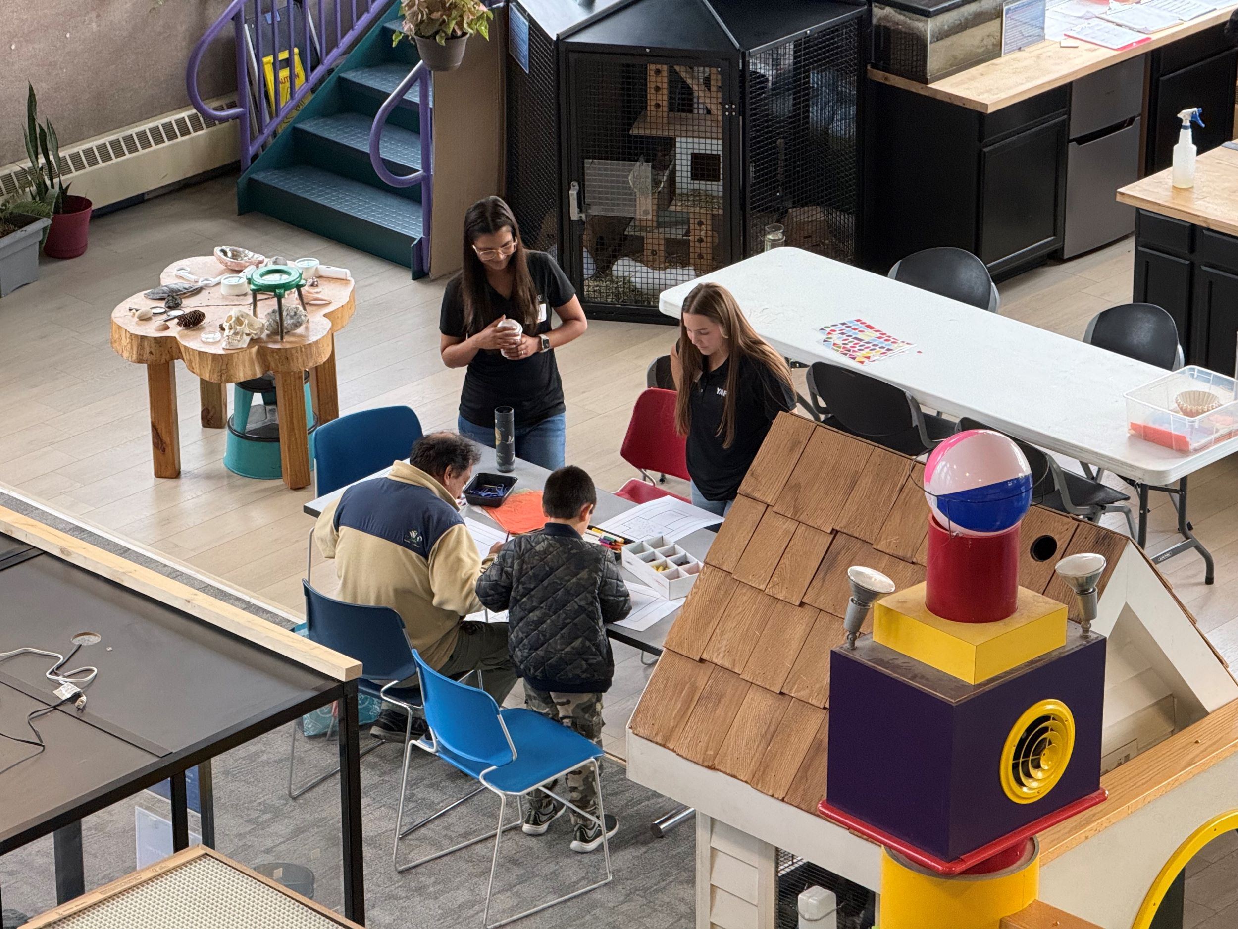 people participating in activity station 2