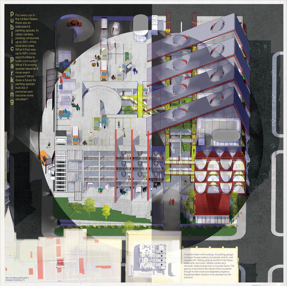 Claire Replogle MKM Steel Competition project board Public Parking