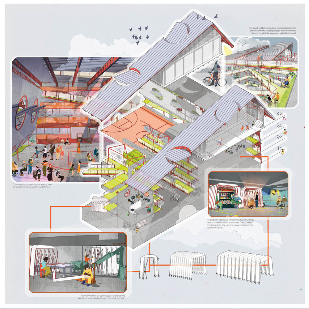 Claire Replogle MKM Steel Competition project board Public Parking